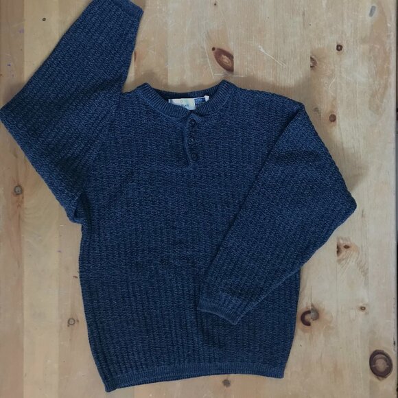 bill blass Other - Bill Blass Knitwear Men’s Charcoal Henley Sweater- Size S